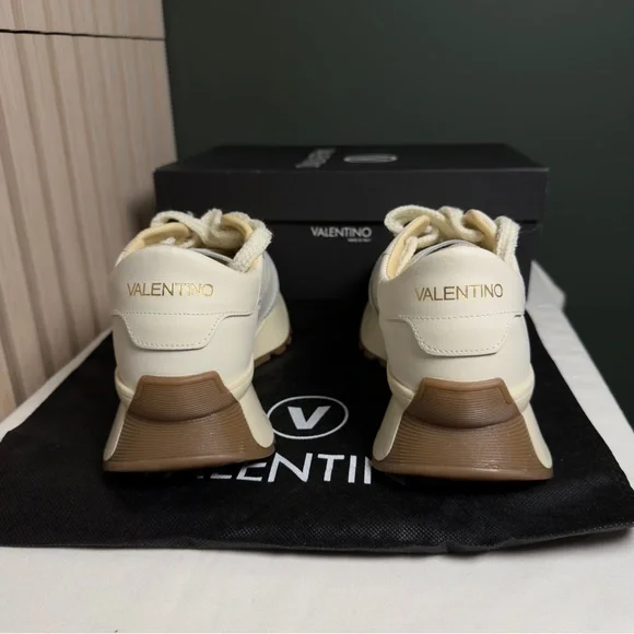 Valentino Women's White Sneakers with Multicolor Logo - Picture 3 of 6